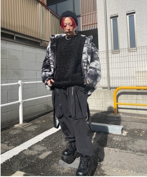 XU（エックスユー）の「【XU/エックスユー】washing padding jumper/ファーコート ファー ファージャケット アウター ジャンパー（その他アウター・メンズ・ブラック/ブルー・ONE SIZE）」の17枚目の写真