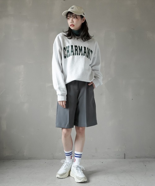 SPINNS（スピンズ）の「【7色展開】アソートピンタックハーフパンツ（スラックス・レディース・チャコール/ブラック/ベージュ系/ブラック系/ブラック系1/ゼブラ/ホワイト・ONESIZE）」の15枚目の写真