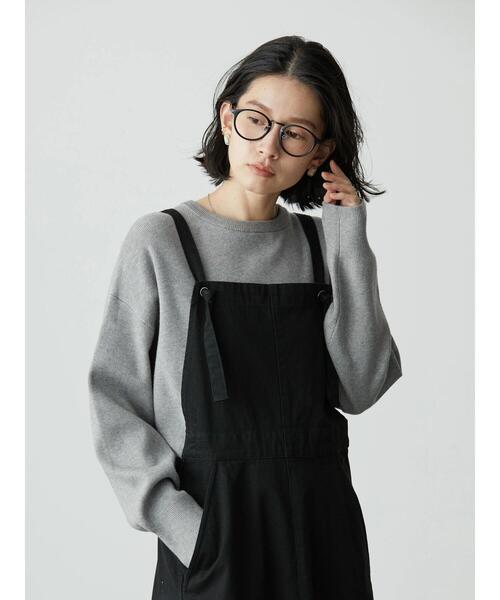 AMERICAN HOLIC（アメリカンホリック）の「クルーネック総針ニットプルオーバー（ニット/セーター・レディース・ブラック/グレー系その他/アイボリー/レッド・L/M）」の10枚目の写真