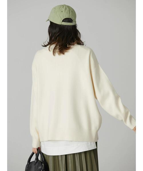 AMERICAN HOLIC（アメリカンホリック）の「クルーネック総針ニットプルオーバー（ニット/セーター・レディース・ブラック/グレー系その他/アイボリー/レッド・L/M）」の14枚目の写真