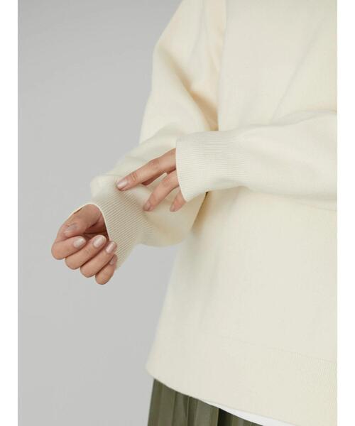 AMERICAN HOLIC（アメリカンホリック）の「クルーネック総針ニットプルオーバー（ニット/セーター・レディース・ブラック/グレー系その他/アイボリー/レッド・L/M）」の16枚目の写真