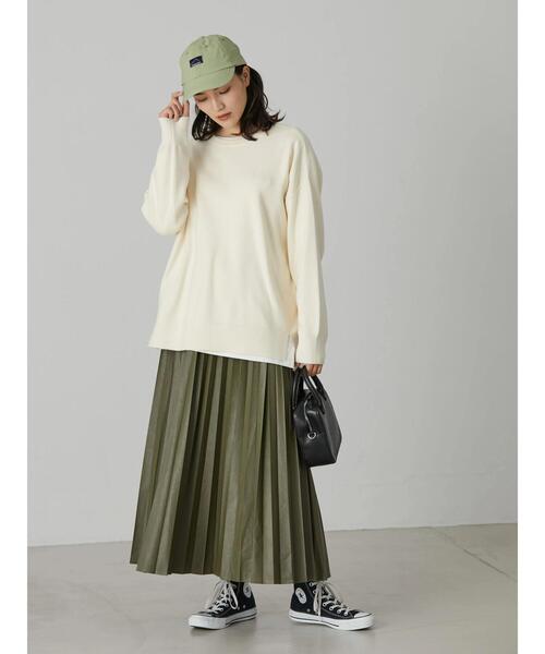 AMERICAN HOLIC（アメリカンホリック）の「クルーネック総針ニットプルオーバー（ニット/セーター・レディース・ブラック/グレー系その他/アイボリー/レッド・L/M）」の19枚目の写真