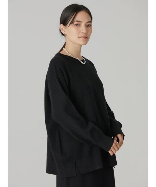 AMERICAN HOLIC（アメリカンホリック）の「クルーネック総針ニットプルオーバー（ニット/セーター・レディース・ブラック/グレー系その他/アイボリー/レッド・L/M）」の22枚目の写真