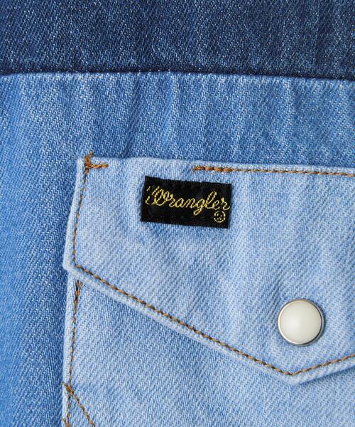 60s  ラングラーブルーベル　リメイクデニムシャツ Wrangler ラングラー 60s 後期ブルーベルタグ デニム ウエスタン