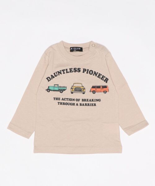 LB CLUB(エルビークラブ)の「プリントTシャツ(Tシャツ/カットソー・キッズ・ホワイト/ベージュ/グリーン/ピンク・90/100/120/80/110/130)」の3枚目の写真