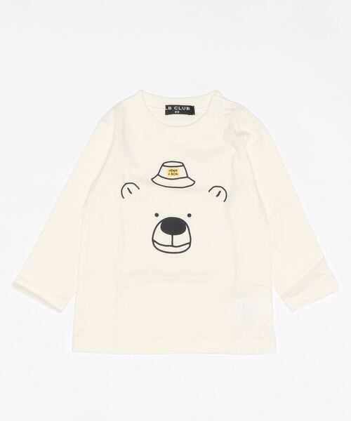 LB CLUB(エルビークラブ)の「プリントTシャツ(Tシャツ/カットソー・キッズ・ホワイト/ベージュ/グリーン/ピンク・90/100/120/80/110/130)」の2枚目の写真