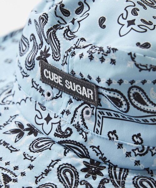 CUBE SUGAR(キューブシュガー)の「撥水加工プリント総柄パッカブルアドベンチャーハット(ハット・レディース・ホワイト系その他/グレー系その他/ベージュ系その他/ブルー系その他/パープル系その他/カラフル/ブラック/ネイビー系/カーキ/ホワイト系その他3・M)」の17枚目の写真