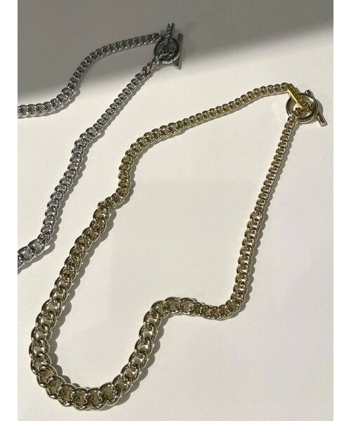 EMODA(エモダ)の「ワイドチェーンネックレス(ネックレス・レディース・シルバー/ゴールド・FREE)」の1枚目の写真