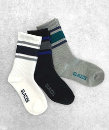 GLAZOS | クルー丈ラインソックス３足セット(ソックス/靴下)