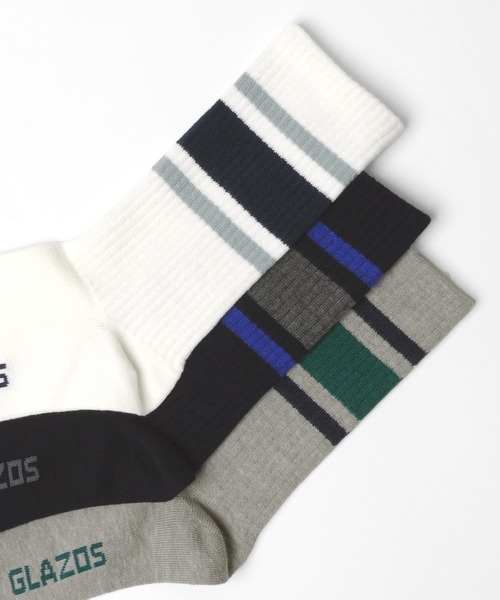 GLAZOS(グラソス)の「クルー丈ラインソックス3足セット(ソックス/靴下・キッズ・マルチ・24cm/17cm/21cm)」の4枚目の写真