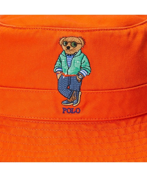 POLO RALPH LAUREN（ポロ ラルフ ローレン）の「Polo ベア チノ バケット ハット（ハット・メンズ・オレンジ・L/XL/S/M）」の3枚目の写真