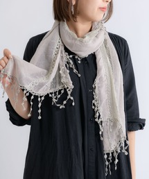 KATHARINE ROSS（キャサリンロス）の「【KATHARINE ROSS】レースコンビ&サイドフリンジストール WEB限定（ストール/ショール）」