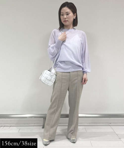 ROPE'(ロペ)の「【秋にも使える】シアーパフスリーブニット(ニット/セーター・レディース・グリーン/ダークラベンダー/ピンク系その他2・38)」の20枚目の写真