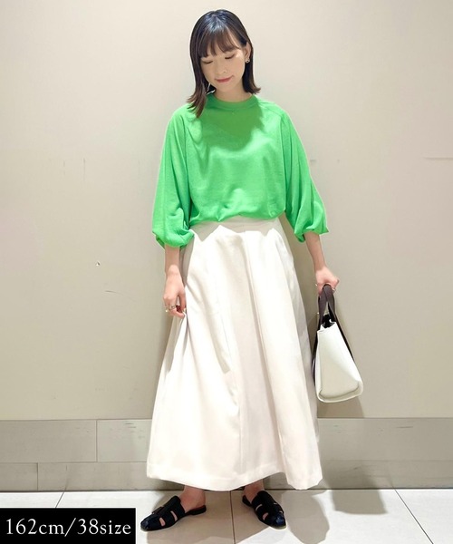 ROPE'(ロペ)の「【秋にも使える】シアーパフスリーブニット(ニット/セーター・レディース・グリーン/ダークラベンダー/ピンク系その他2・38)」の21枚目の写真