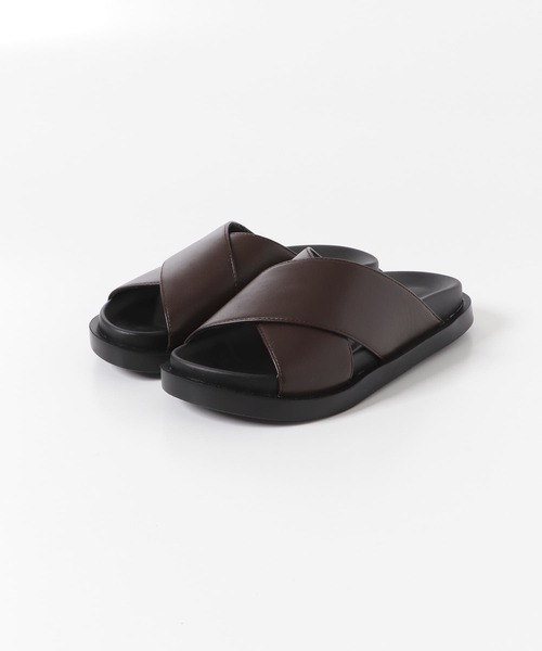 SENSE OF PLACE by URBAN RESEARCH（センスオブプレイスバイアーバンリサーチ）の「ワイドクロスフットベッドサンダル（サンダル・レディース・ブラック/ブラウン/グリーン/アイボリー・SMALL/MEDIUM/LARGE）」の6枚目の写真