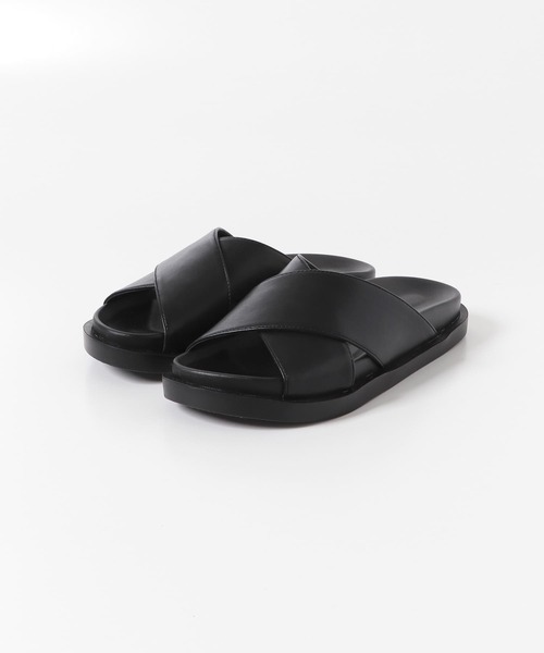 SENSE OF PLACE by URBAN RESEARCH（センスオブプレイスバイアーバンリサーチ）の「ワイドクロスフットベッドサンダル（サンダル・レディース・ブラック/ブラウン/グリーン/アイボリー・SMALL/MEDIUM/LARGE）」の9枚目の写真