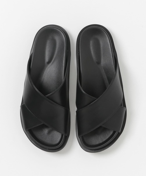 SENSE OF PLACE by URBAN RESEARCH（センスオブプレイスバイアーバンリサーチ）の「ワイドクロスフットベッドサンダル（サンダル・レディース・ブラック/ブラウン/グリーン/アイボリー・SMALL/MEDIUM/LARGE）」の10枚目の写真