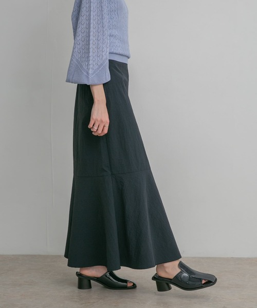 KBF（ケイビーエフ）の「ラップマーメイドフレアスカート（スカート・レディース・ベージュ/ネイビー/ピンク・ONE）」の5枚目の写真