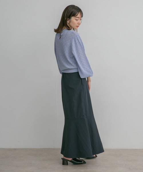 KBF（ケイビーエフ）の「ラップマーメイドフレアスカート（スカート・レディース・ベージュ/ネイビー/ピンク・ONE）」の7枚目の写真