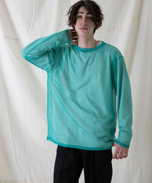 URBAN RESEARCH（アーバンリサーチ）の「URBAN RESEARCH iD　メッシュロングスリーブTシャツ（Tシャツ/カットソー・メンズ・グリーン系その他/ロイヤルブルー/チャコールグレー・MEDIUM/LARGE）」の7枚目の写真