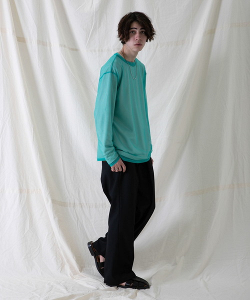 URBAN RESEARCH（アーバンリサーチ）の「URBAN RESEARCH iD　メッシュロングスリーブTシャツ（Tシャツ/カットソー・メンズ・グリーン系その他/ロイヤルブルー/チャコールグレー・MEDIUM/LARGE）」の8枚目の写真