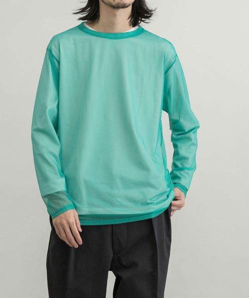 URBAN RESEARCH（アーバンリサーチ）の「URBAN RESEARCH iD　メッシュロングスリーブTシャツ（Tシャツ/カットソー・メンズ・グリーン系その他/ロイヤルブルー/チャコールグレー・MEDIUM/LARGE）」の9枚目の写真
