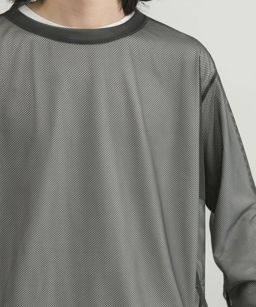 URBAN RESEARCH（アーバンリサーチ）の「URBAN RESEARCH iD　メッシュロングスリーブTシャツ（Tシャツ/カットソー・メンズ・グリーン系その他/ロイヤルブルー/チャコールグレー・MEDIUM/LARGE）」の14枚目の写真