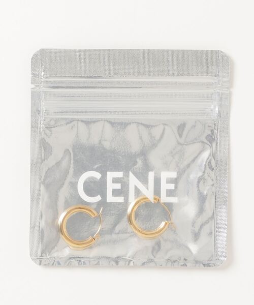 CENE(セネ)の「【CENE】セネ/ (ゴールド)ボリュームフープピアス(ピアス(両耳用)・レディース・ダークブラウン・FREE)」の3枚目の写真