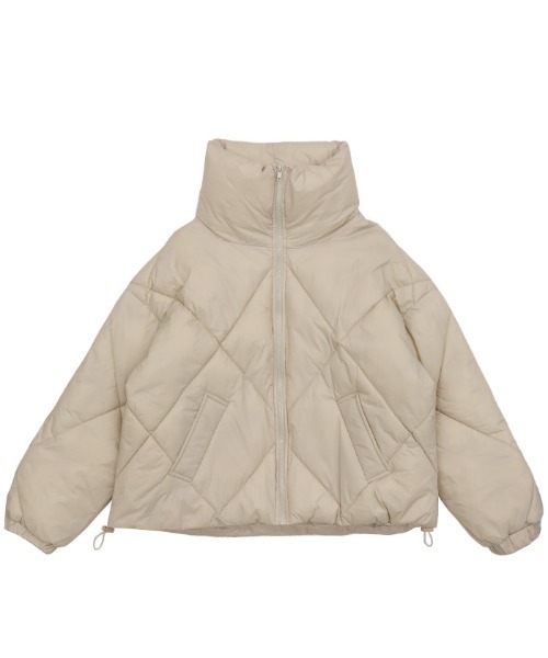 select MOCA（セレクトモカ）の「ハイネックキルティングダウンショートブルゾン（ブルゾン・レディース・ブラック/アイボリー・FREE）」の21枚目の写真