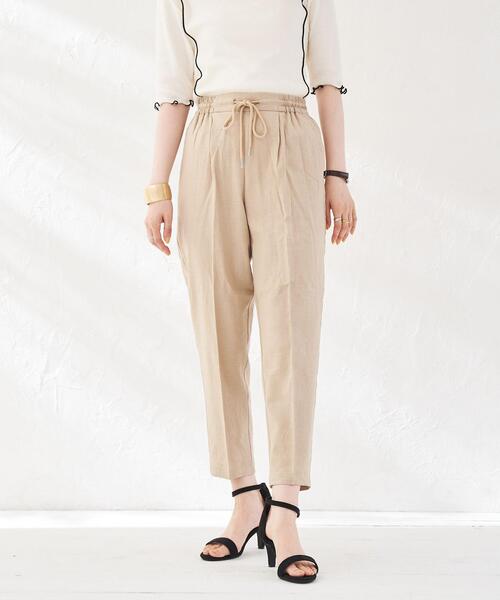 coen（コーエン）の「[接触冷感機能付き］リネンレーヨンテーパードパンツ#（その他パンツ・レディース・ベージュ/オリーブ/ダークグレー/コバルトブルー・S/M/L）」の17枚目の写真