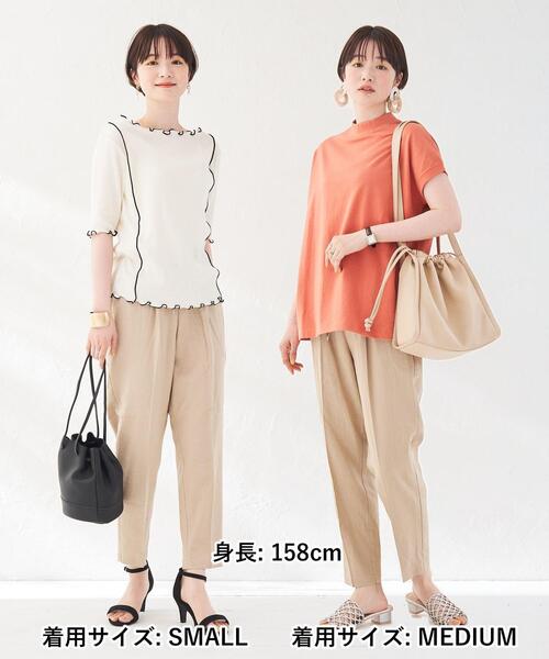 coen（コーエン）の「[接触冷感機能付き］リネンレーヨンテーパードパンツ#（その他パンツ・レディース・ベージュ/オリーブ/ダークグレー/コバルトブルー・S/M/L）」の18枚目の写真