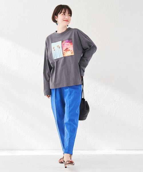 coen（コーエン）の「[接触冷感機能付き］リネンレーヨンテーパードパンツ#（その他パンツ・レディース・ベージュ/オリーブ/ダークグレー/コバルトブルー・S/M/L）」の21枚目の写真