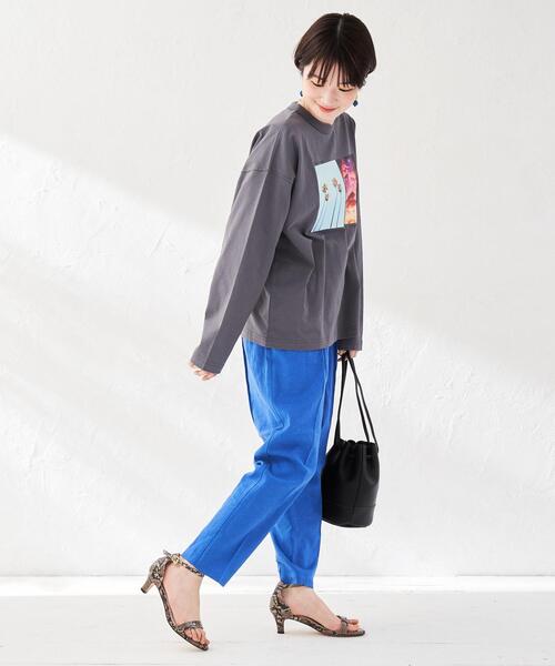 coen（コーエン）の「[接触冷感機能付き］リネンレーヨンテーパードパンツ#（その他パンツ・レディース・ベージュ/オリーブ/ダークグレー/コバルトブルー・S/M/L）」の22枚目の写真