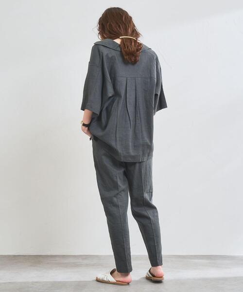 coen（コーエン）の「[接触冷感機能付き］リネンレーヨンテーパードパンツ#（その他パンツ・レディース・ダークグレー/ベージュ/オリーブ/コバルトブルー・L/M/S）」の20枚目の写真