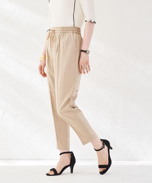 coen（コーエン）の「[接触冷感機能付き］リネンレーヨンテーパードパンツ#（その他パンツ・レディース・ダークグレー/ベージュ/オリーブ/コバルトブルー・L/M/S）」の15枚目の写真
