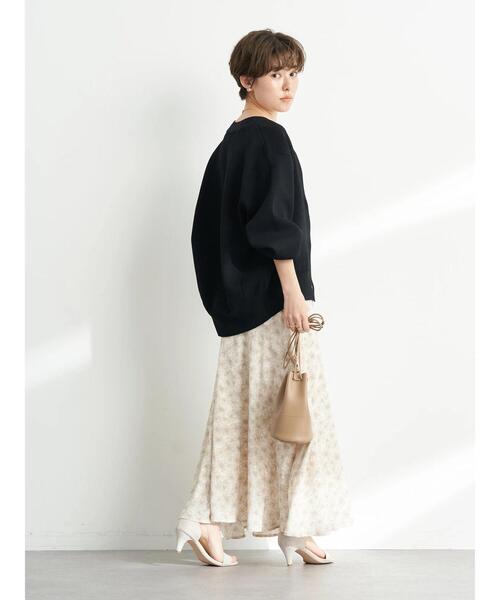 earth music&ecology（アースミュージックアンドエコロジー）の「Vネックコクーンカーディガン*（カーディガン/ボレロ・レディース・ブラック/ライトグリーン/グレイッシュベージュ・FREE）」の13枚目の写真