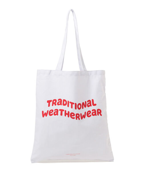 Traditional Weatherwear（トラディショナルウェザーウェア）の「Traditional Weatherwear / WAVE LOGO TOTE（トートバッグ・メンズ・ブルー/レッド・ONE SIZE）」の2枚目の写真