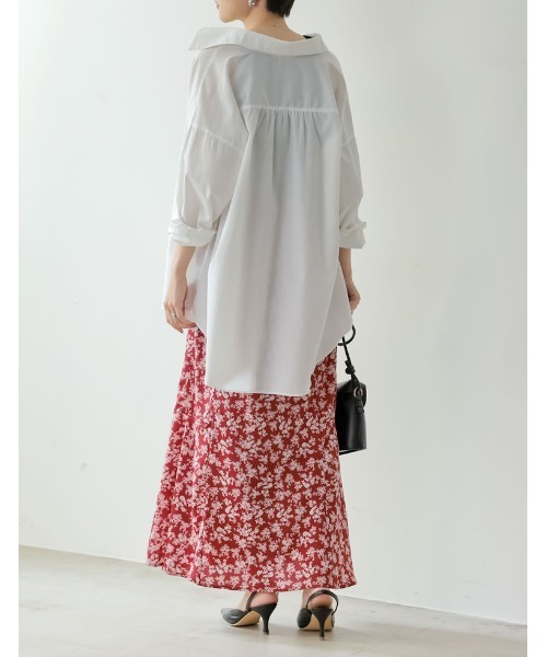 Re:EDIT（リエディ）の「[低身長サイズ有]デシン小花柄マーメイドスカート（スカート・レディース・レッド/ブラック/キャメル・MEDIUM/LARGE/SHORT）」の21枚目の写真