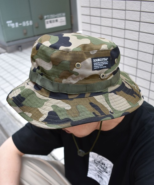 DOUBLE STEAL（ダブルスティール）の「Adventure Hat（ハット・メンズ・カモフラージュ/カーキ/ブラック・FREE）」の3枚目の写真