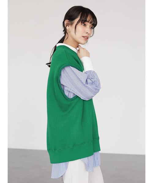 Sugar spoon（シュガースプーン）の「・SUGAR SPOON カレッジロゴptベスト（Tシャツ/カットソー・レディース・ブラック/オフホワイト/グリーン/杢グレー・FREE）」の14枚目の写真