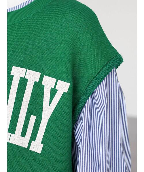 Sugar spoon（シュガースプーン）の「・SUGAR SPOON カレッジロゴptベスト（Tシャツ/カットソー・レディース・ブラック/オフホワイト/グリーン/杢グレー・FREE）」の17枚目の写真