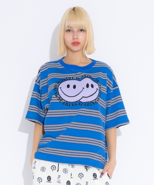 Candy Stripper（キャンディストリッパー）の「DOCKING SMILE BORDER Tシャツ（Tシャツ/カットソー・レディース・イエロー/ブルー/ボルドー・2）」の15枚目の写真