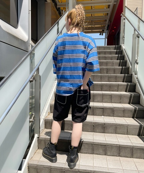 Candy Stripper（キャンディストリッパー）の「DOCKING SMILE BORDER Tシャツ（Tシャツ/カットソー・レディース・イエロー/ブルー/ボルドー・2）」の5枚目の写真