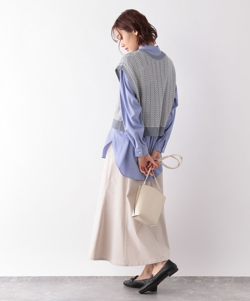 GLOBAL WORK（グローバルワーク）の「2WAYアイレットベスト/269068（ベスト・レディース・ベージュ/ブラック/サックスブルー・FREE）」の11枚目の写真