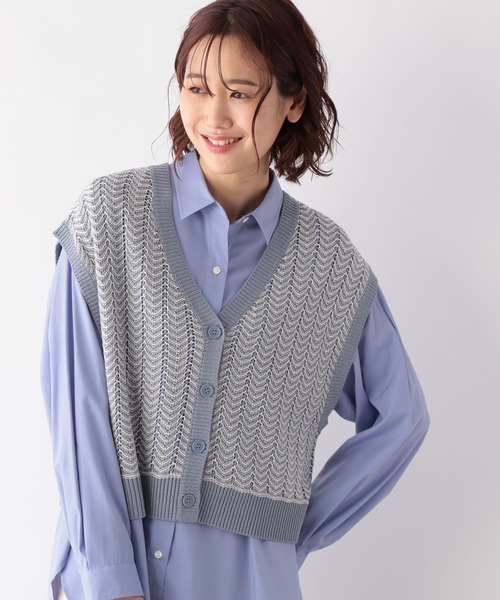 GLOBAL WORK（グローバルワーク）の「2WAYアイレットベスト/269068（ベスト・レディース・ベージュ/ブラック/サックスブルー・FREE）」の14枚目の写真