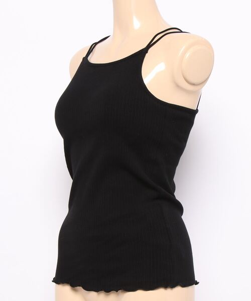 VIS(ビス)の「アメスリカップ付きインナーキャミソール(キャミソール・レディース・キナリ/ブラック/ブラウン・FREE)」の4枚目の写真