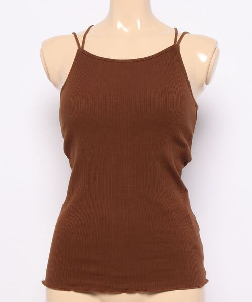 VIS(ビス)の「アメスリカップ付きインナーキャミソール(キャミソール・レディース・キナリ/ブラック/ブラウン・FREE)」の12枚目の写真