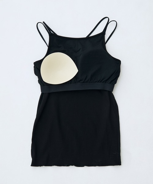 VIS(ビス)の「アメスリカップ付きインナーキャミソール(キャミソール・レディース・キナリ/ブラック/ブラウン・FREE)」の10枚目の写真