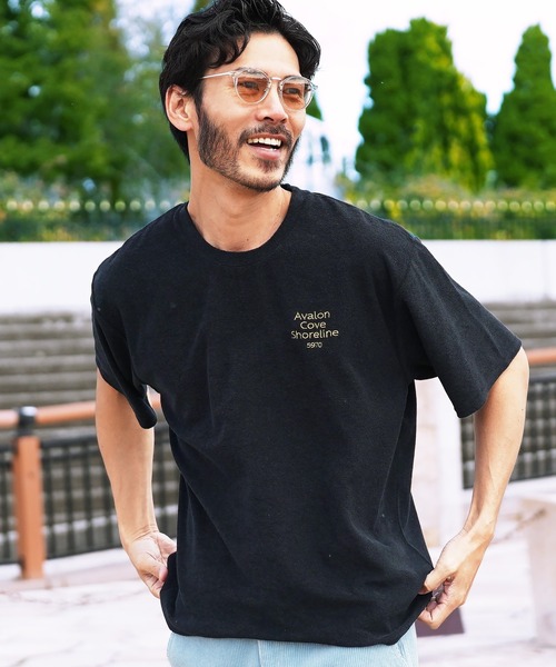 jiggys shop（ジギーズショップ）の「UVカット 接触冷感 サマーパイル 半袖Tシャツ（Tシャツ/カットソー・メンズ・ブラック/グレー系その他/グレー系その他2/ホワイト/ホワイト系その他/ホワイト系その他2/ホワイト系その他3/ホワイト系その他4/ブルー系その他/ブルー系その他2/ブルー系その他3/ホワイト系その他5/ホワイト系その他6/ブルー系その他4/チャコール/ブルー系その他5/ホワイト系その他7/グレー系その他3/ネイビー/ブラック系その他/ピンク系その他・SMALL/MEDIUM/LARGE/X-LARGE）」の10枚目の写真