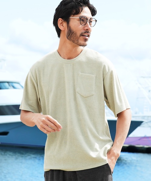 jiggys shop（ジギーズショップ）の「UVカット 接触冷感 サマーパイル 半袖Tシャツ（Tシャツ/カットソー・メンズ・ブラック/グレー系その他/グレー系その他2/ホワイト/ホワイト系その他/ホワイト系その他2/ホワイト系その他3/ホワイト系その他4/ブルー系その他/ブルー系その他2/ブルー系その他3/ホワイト系その他5/ホワイト系その他6/ブルー系その他4/チャコール/ブルー系その他5/ホワイト系その他7/グレー系その他3/ネイビー/ブラック系その他/ピンク系その他・SMALL/MEDIUM/LARGE/X-LARGE）」の11枚目の写真